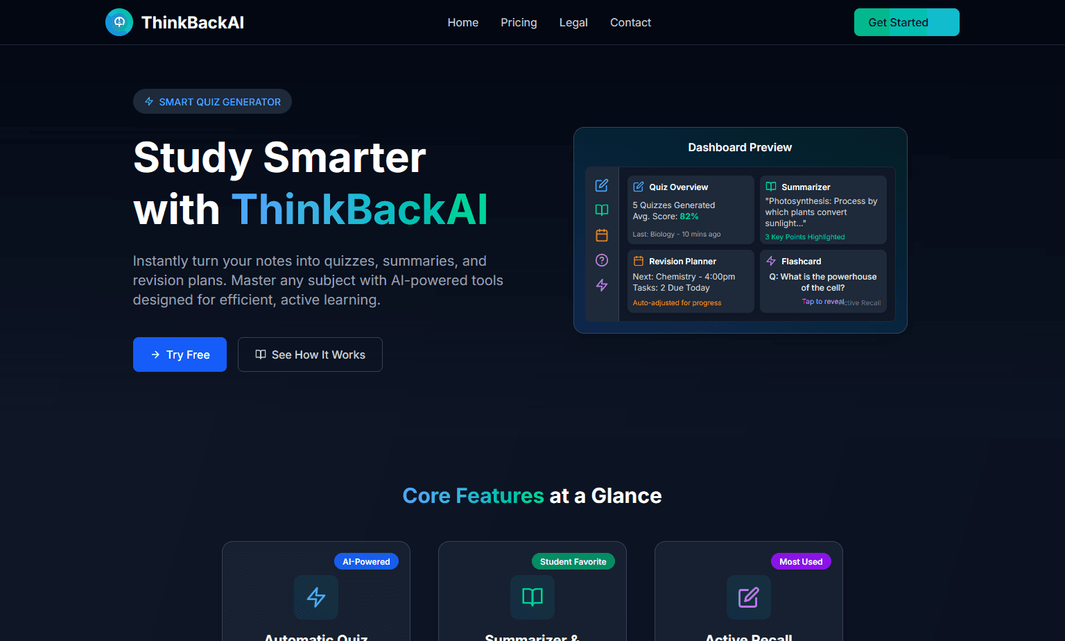 Preview of ThinkBackAI